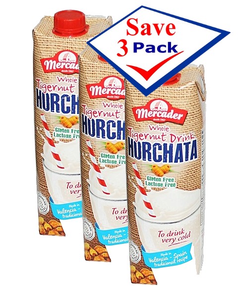 Horchata Whole Tigernut Drink 33.8 FL Oz. Pack of 3